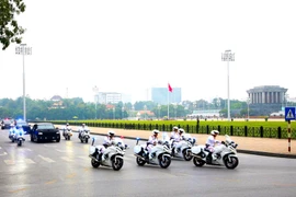 Tinh nhuệ lực lượng Cảnh sát giao thông Hà Nội trong phương án đón dẫn khách quốc tế