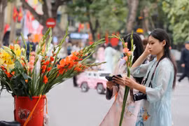 Giới trẻ Hà Nội đua nhau lên phố chụp ảnh Tết