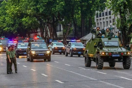 Cận cảnh dàn xe chuyên dụng của Công an Hà Nội diễu binh, diễu hành tại hồ Hoàn Kiếm 