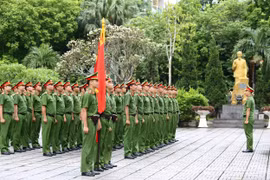 Công an Hà Nội nỗ lực tập luyện sẵn sàng tranh tài tại chung kết Hội thi điều lệnh, quân sự, võ thuật 