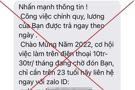 Người phụ nữ sập "bẫy lừa" tuyển cộng tác viên bán hàng online, mất 230 triệu đồng