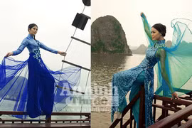 Ngọc Hân và Thuỳ Dung “đọ sắc” trên Vịnh Hạ Long