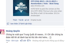 Sao Việt kêu gọi fan ủng hộ Mỹ Tâm, đánh bại "đối thủ" Trung Quốc