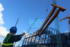 Khoảnh khắc trên công trường Nhà máy nhiệt điện Mông Dương 1