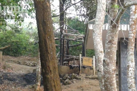 Lửa thiêu rụi "vọng gác tiền tiêu" tại khu di tích Mường Phăng