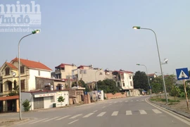 Đèn đường sáng trưng giữa ban ngày