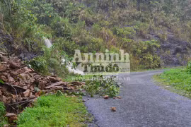 Xuất hiện các điểm sạt lở núi trên tuyến đường Tây Trà