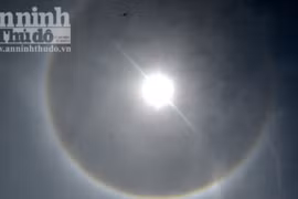 Hiện tượng quầng mặt trời xuất hiện ở Điện Biên
