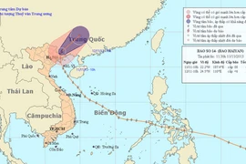 Tâm bão Hải Yến đang tiến dần vào Trung Quốc