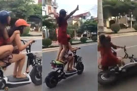 Vô tư đùa giỡn trên đường, 2 thiếu nữ "đo đường" trong đau đớn