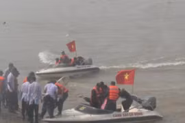 Diễn tập phương án phòng chống lụt bão, tìm kiếm cứu nạn 2014