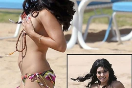 Vanessa Hudgens bất ngờ tuột bikini giữa biển