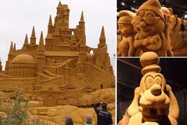 Bất ngờ trước những tuyệt tác điêu khắc từ cát