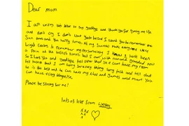 Hết hồn nhận được thư tuyệt mệnh của con trai