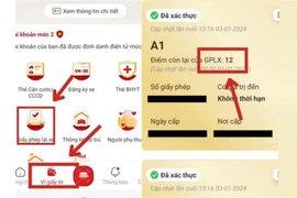 Người dân có thể tự theo dõi số điểm của bằng lái xe qua ứng dụng VNeID