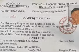 Truy nã đặc biệt Chủ tịch Hội đồng quản trị Tổng công ty Cây xanh Công Minh