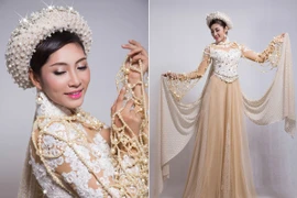 Cận cảnh bộ áo dài 5 tỉ đồng của Hoa hậu Đặng Thu Thảo