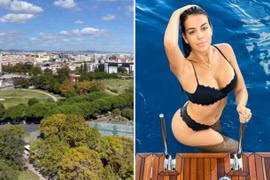 Bạn gái Ronaldo khoe những đường cong tuyệt mỹ trên du thuyền