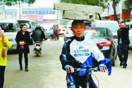 Đội đá tảng, đạp xe tập thể dục