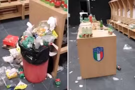 Phòng thay đồ tuyển Ý 'như bãi rác' sau cú sốc mất vé World Cup 2022