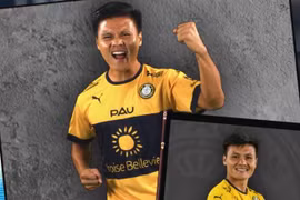 Pau FC tri ân bàn thắng lịch sử của Quang Hải