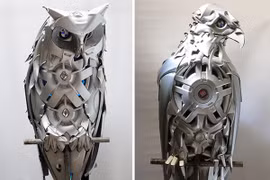 Mê mẩn những tác phẩm từ... mâm đúc xe hơi