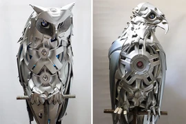 Mê mẩn những tác phẩm từ... mâm đúc xe hơi