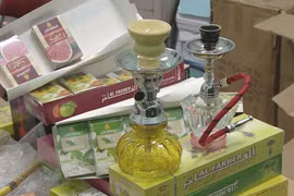Phát hiện số lượng lớn bình hút, hương liệu shisha nhập lậu