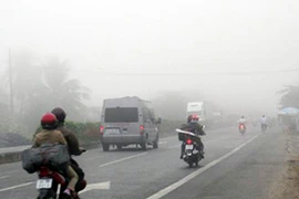 Sương mù dày đặc các tỉnh miền núi