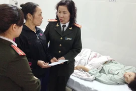 Thăm hỏi hội viên nữ bị TNGT