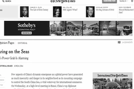 Thời báo New York: “Sư tử” Trung Quốc đang đe dọa hòa bình ở Biển Đông