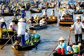 Nhộn nhịp chợ nổi Cái Răng ngày áp Tết