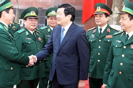 Chủ tịch nước thăm và chúc Tết Bộ đội Biên phòng