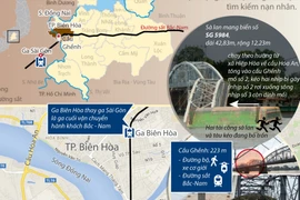 Infographic: Toàn cảnh vụ sà lan đâm sập hai nhịp cầu Ghềnh