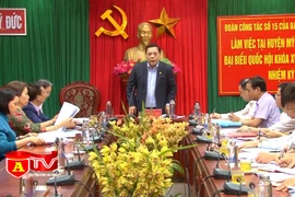 Đoàn công tác số 15 - Ban Thường vụ Thành uỷ Hà Nội làm việc với huyện Mỹ Đức về công tác bầu cử