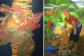 Trưng bày 105 bức tranh tại Triển lãm Hội họa Khu vực 1 - Hà Nội năm 2020