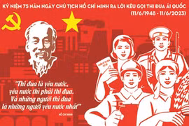 Giới thiệu bộ tranh cổ động nhân 75 năm Bác Hồ kêu gọi thi đua ái quốc