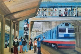 Đến ga Hà Nội ngắm tranh 