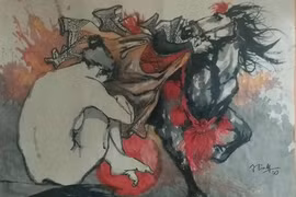 Mỗi bức tranh trao đi, gửi cái tình ở lại