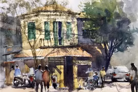 Đánh thức nét đẹp kiến trúc phố Châu Long qua góc nhìn ký họa đô thị