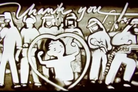 Cộng đồng mạng lan tỏa tranh cát "động" về đội ngũ y bác sĩ chống dịch