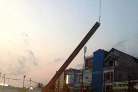 Nhà thầu xin lỗi vì để sự cố thanh sắt Dự án đường sắt Nhổn- Ga Hà Nội rơi