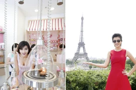 Kim Tuyến nhí nhảnh dạo chơi ở Paris
