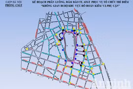 Phân luồng giao thông phục vụ đi bộ quanh khu vực hồ Hoàn Kiếm