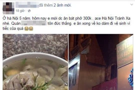 Nhắc nhở chủ quán bán 300.000 đồng/bát phở cho khách