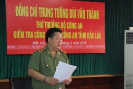 Thứ trưởng Bùi Văn Thành kiểm tra tình hình công tác tại Công an tỉnh Đắk Lắk