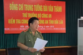 Thứ trưởng Bùi Văn Thành kiểm tra tình hình công tác tại Công an tỉnh Đắk Lắk