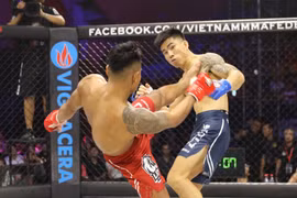 Quán quân tán thủ châu Á bị đánh gục ở giải MMA Việt Nam