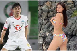 Vẻ đẹp gợi cảm của hoa khôi bạn gái tiền vệ HAGL