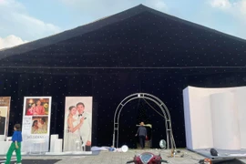 Cận cảnh rạp cưới hoành tráng của Đoàn Văn Hậu ở Thái Bình